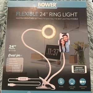 BOWERFlexible 24” Ring Light great for vlogging, Live Videos, Video Chat etc.